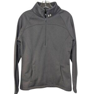 Under Armor 1/4 Zip Long-sleeve Mock-neck Grey Fleece - SZ M